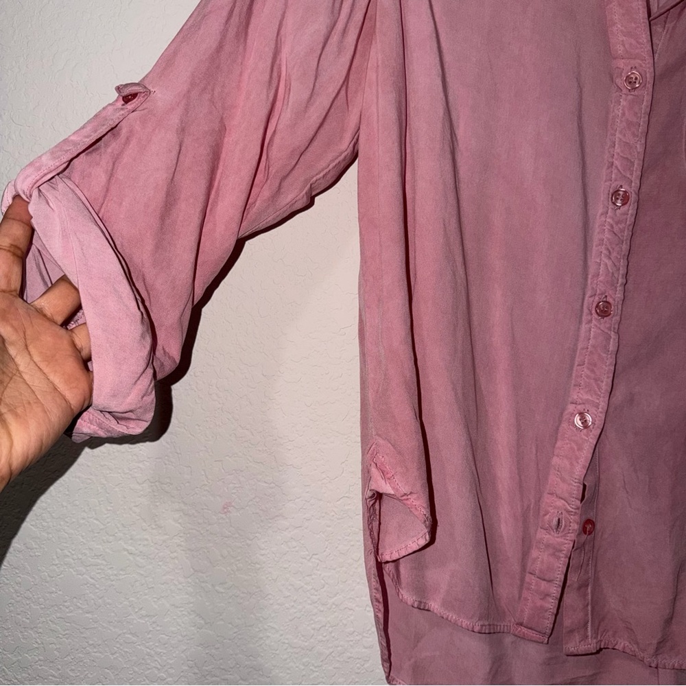 Velvet Heart Dusty Rose Button-Down Shirt - Picture 3 of 5